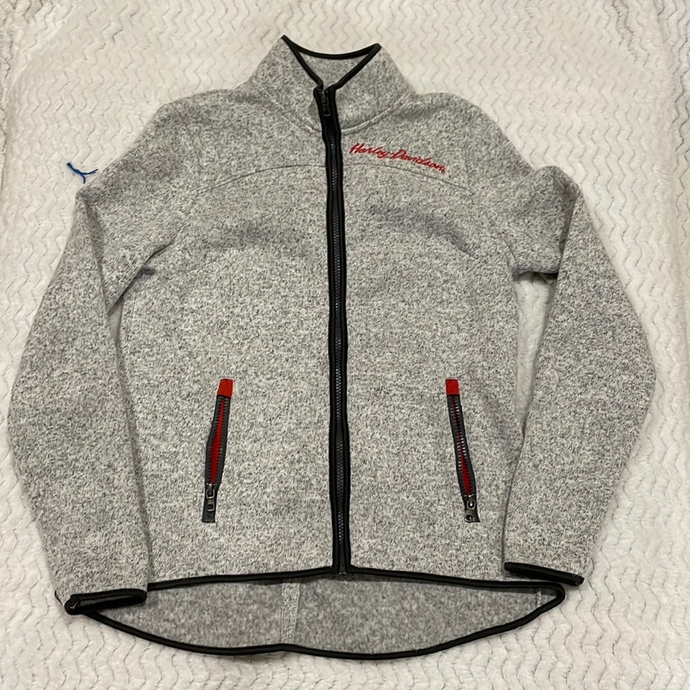 Harley Davidson grey zip jacket. Size Small. Worn once